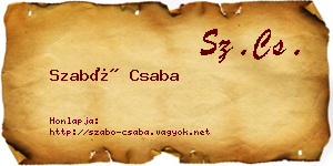 Szabó Csaba névjegykártya