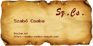 Szabó Csaba névjegykártya