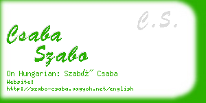 csaba szabo business card